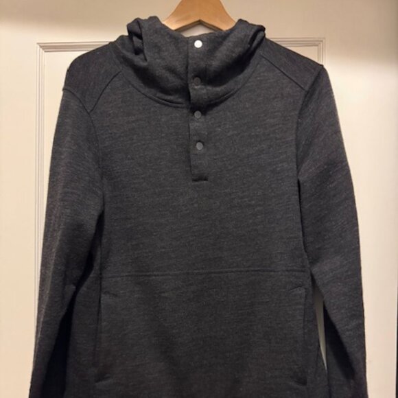 Nau Men's Gray Button Front Hoodie Long Sleeve Pullover - Small - Picture 1 of 4